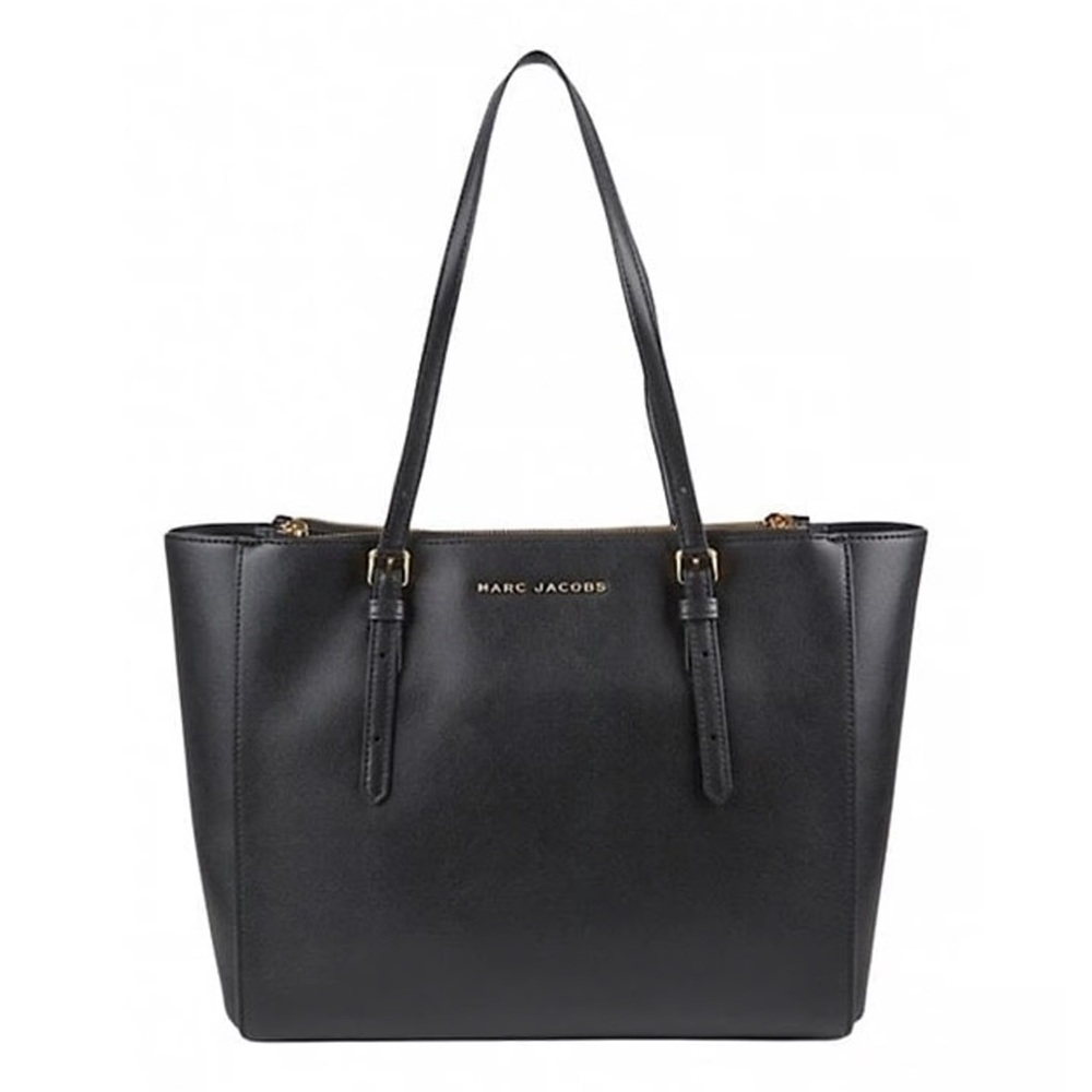 ‼️NEW Marc Jacobs Commuter Black Leather Tote Shoulder Bag